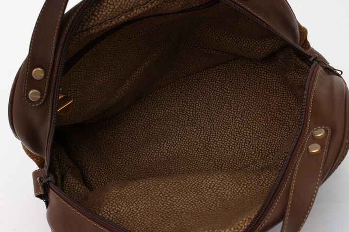 ボルボネーゼ ハンドバッグ うずら柄 スエード レザー redwell