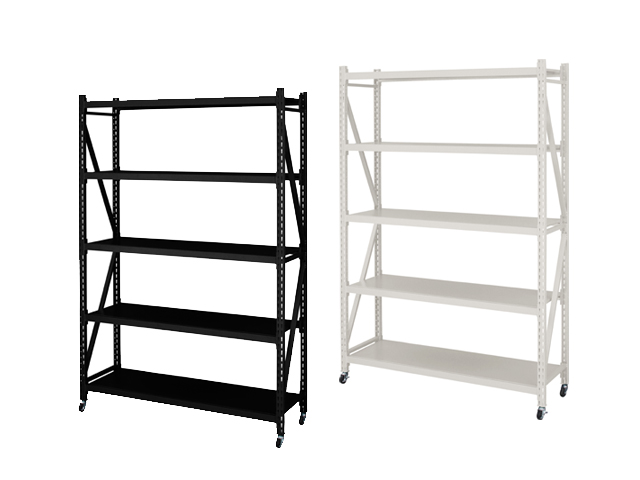 スチールラック 天地5段 ボルトレス キャスター付 TMZDIS-684TMZ
