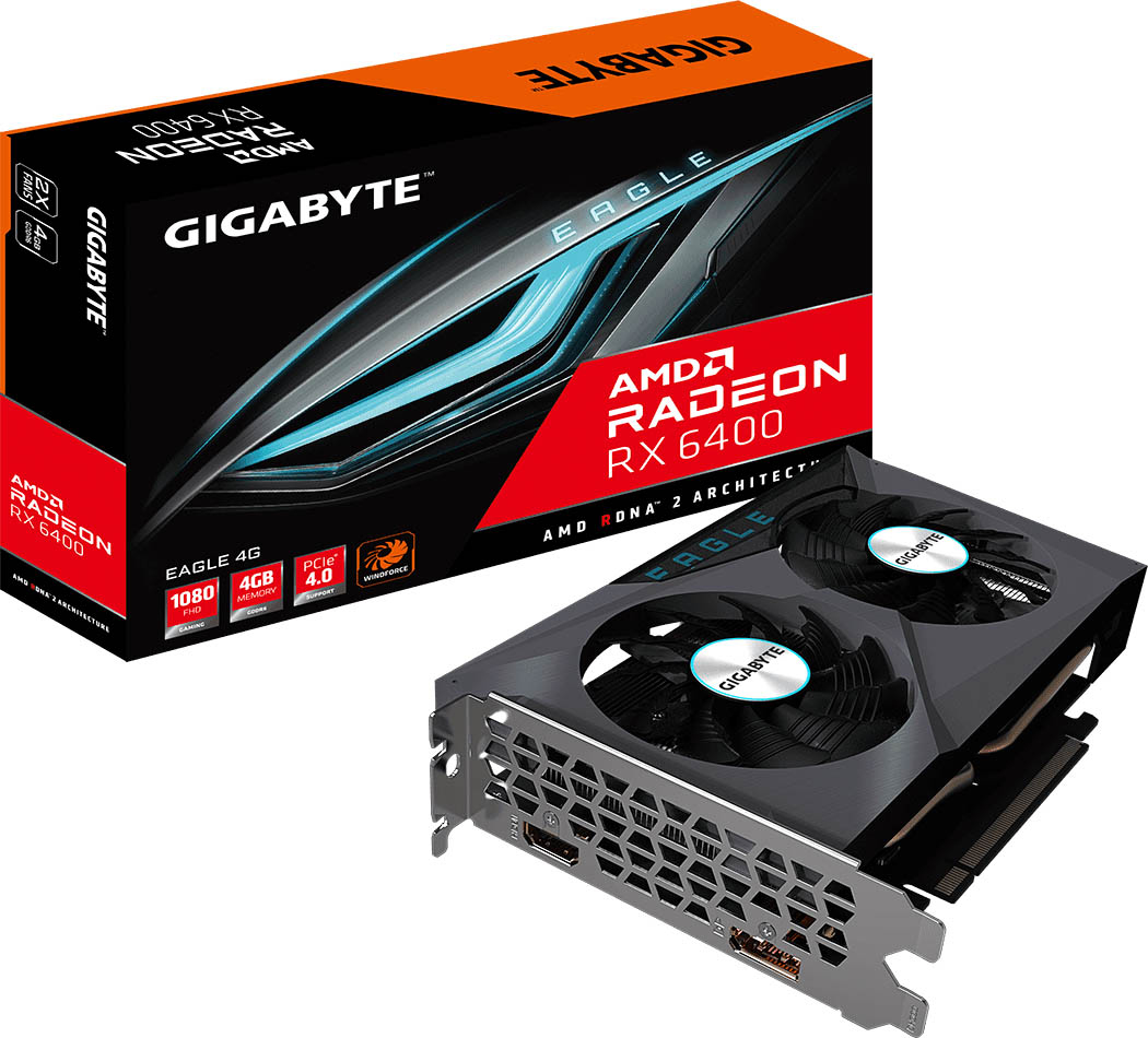 GIGABYTEとPowerColor，玄人志向製RX 6400カードが4月22日に発売。価格