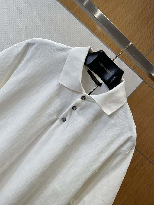 ルイヴィトン チェック柄ジャカード半袖ポロシャツ 14,800円 CCS046554
