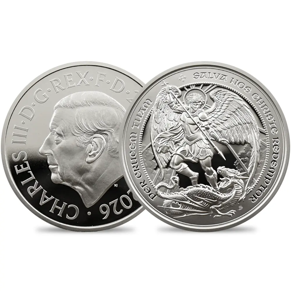 イギリス 2026 チャールズ3世 エンジェル 2ポンド1オンスプルーフ銀貨