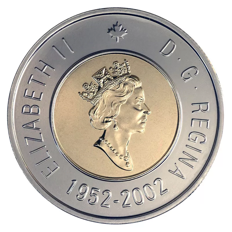 2002 (1952-) Canadian $2 Polar Bear/Queen's Golden Jubilee Toonie