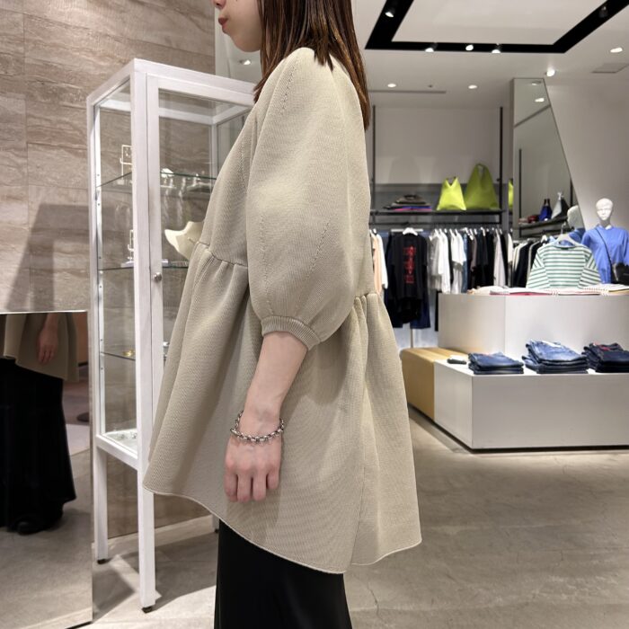 CLANE BALLOON SLEEVE GATHER KNIT TOPS – COLDBECK ONLINE