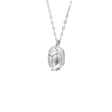 SCARAB LOCKET NECKLACE - SILVER – Collette Ishiyama Jewelry
