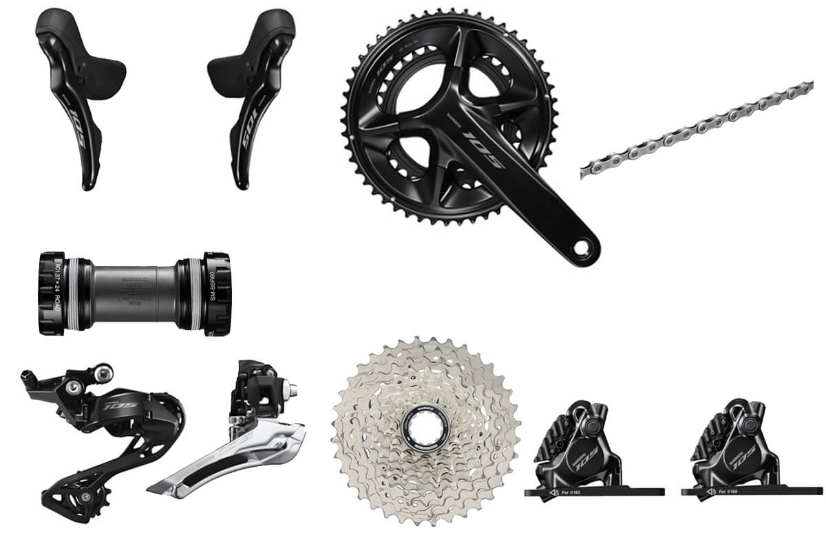 Shimano 105 R7120 12-Speed Disc Groupset – Condor Cycles