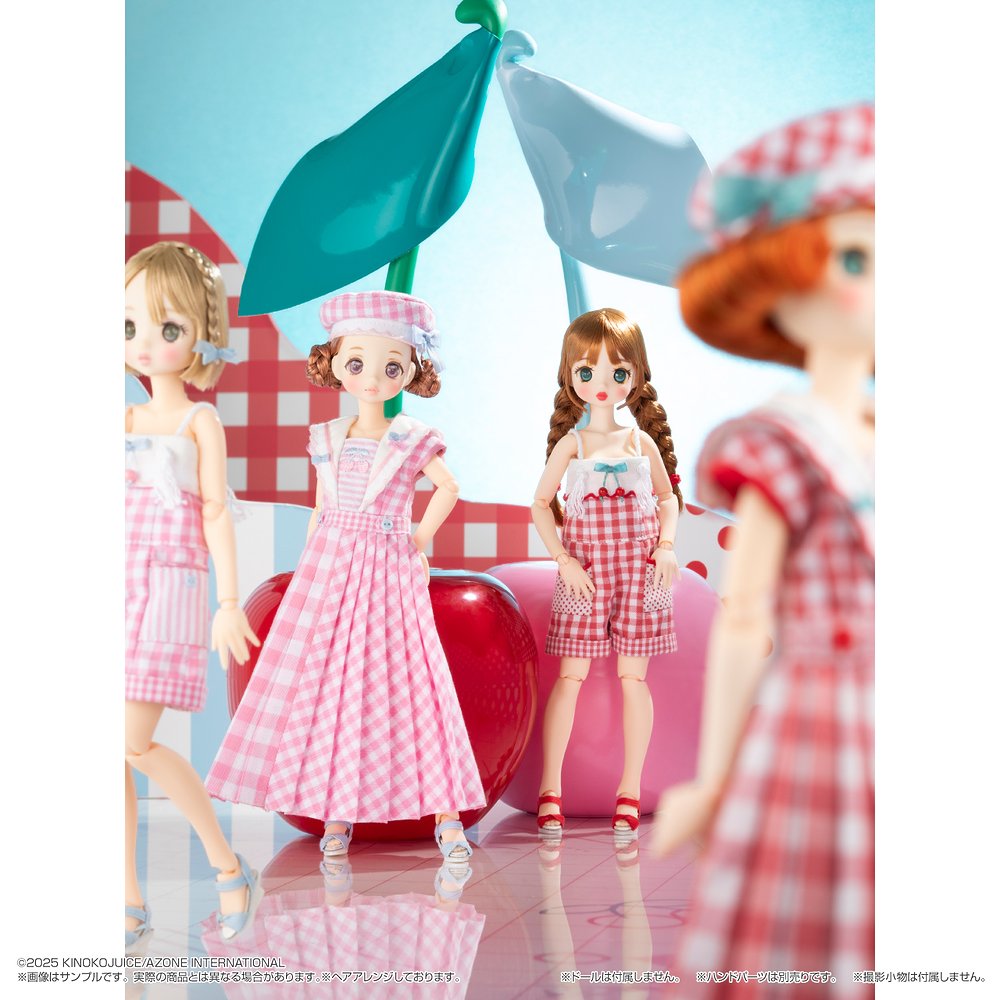 1/6サイズドール用】BonBons チェリー＆ギンガムショート