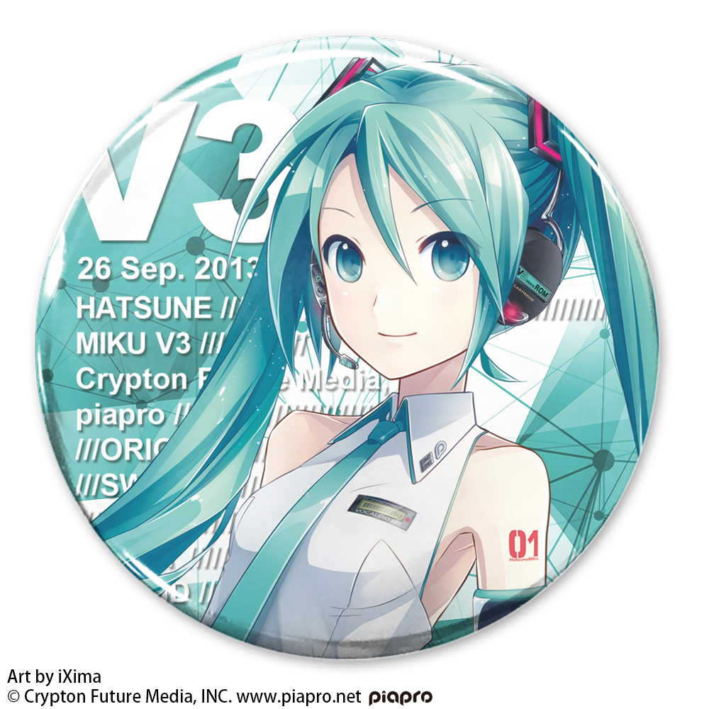 初音ミク V3 缶バッジ [初音ミク V3] | 公式キャラクターグッズ販売の
