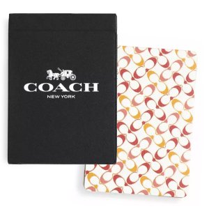 COACH】コーチ コーティングキャンバス ぺブルレザー シグネチャー