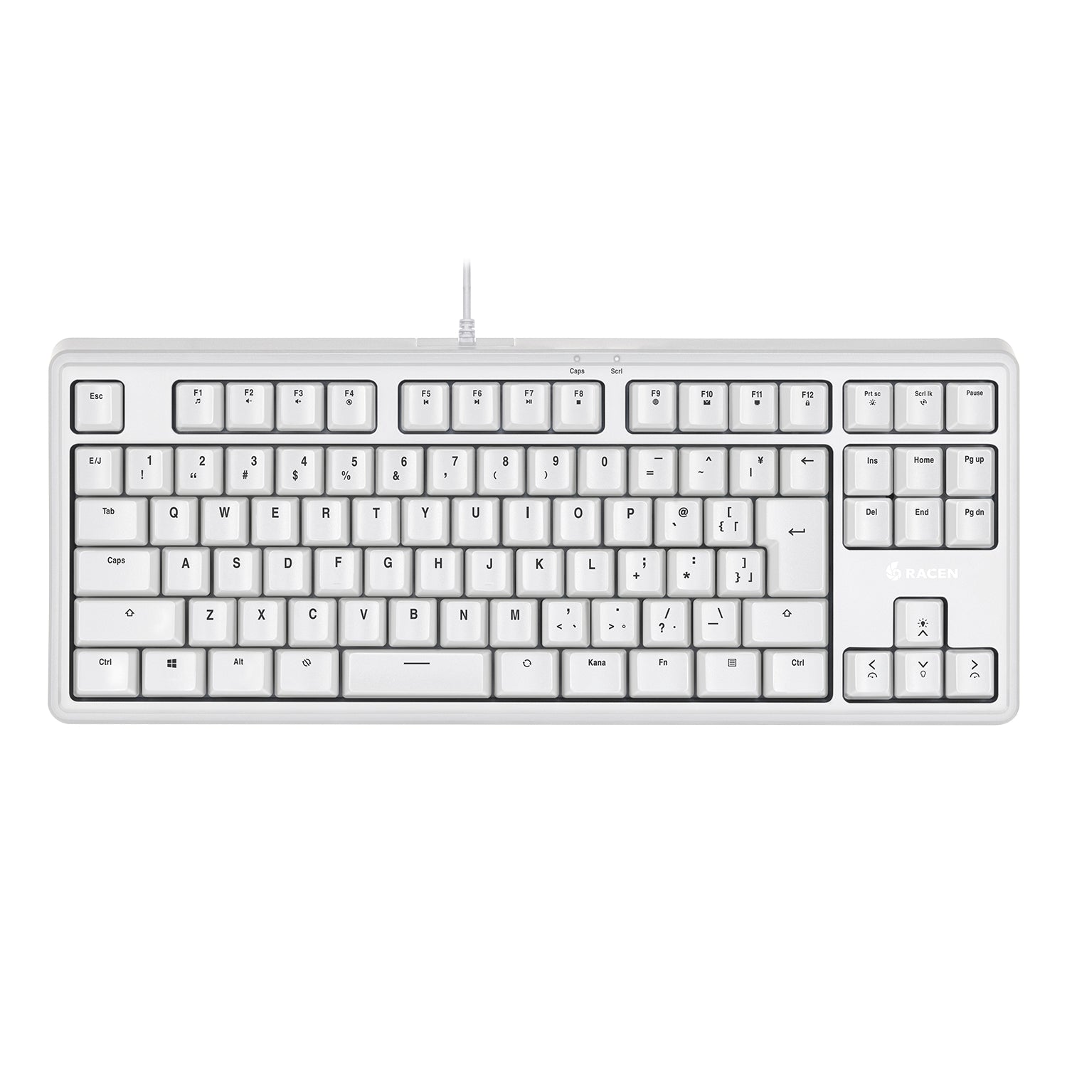 RACEN メンブレンゲーミングキーボードTKL（91キー）ホワイト [CRC