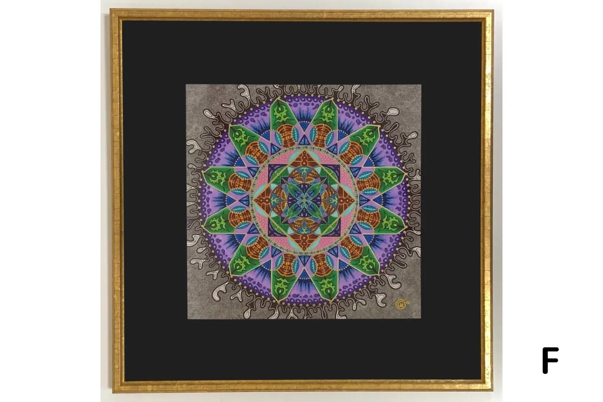 曼荼羅アート 40cmTフレーム額入り (1点物/全22種)