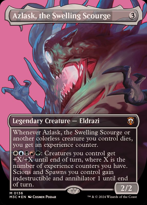 FOIL)(フルアート)(0009)隆起する災い魔、アズラスク/Azlask, the