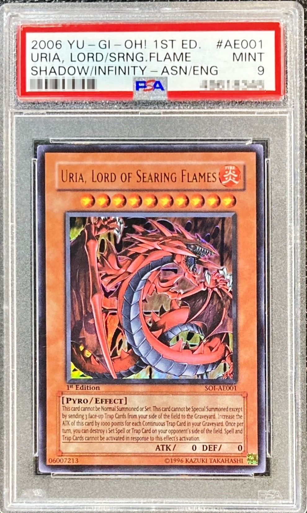 PSA9鑑定済〕☆旧アジア☆神炎皇ウリア【ウルトラ】{SOI-AE001