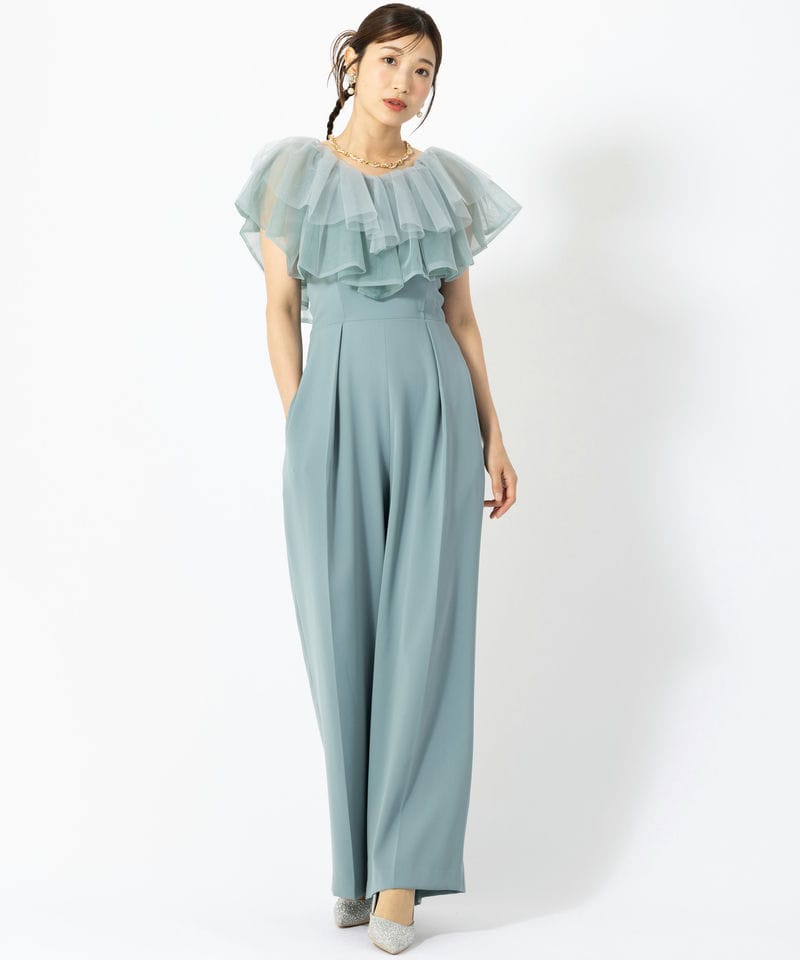 LAGUNAMOON チュールカラーベアパンツドレス+別途ラメインナー付き