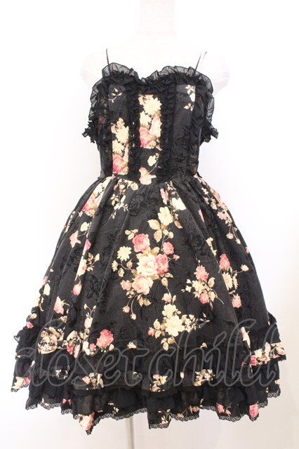 Angelic Pretty / クラシカルローズジャンパースカート クロ O-26-02