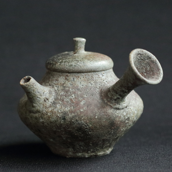 三代山田常山 常滑茶注 登り窯焼成焼〆急須 人間国宝 満容量120ml 常滑