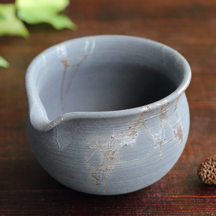 藤田徳太 藻掛け湯冷まし 満容量290ml 作家もの煎茶器 常滑焼茶海