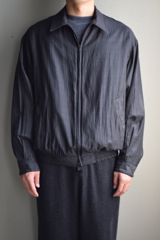 COMOLI (コモリ) ウールシルク スイングトップ [CHARCOAL]