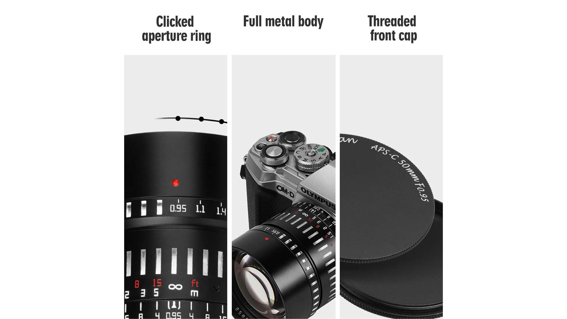 TTArtisan 50mm F/0.95 for FUJIFILM X and Sony E-Mount APS-C