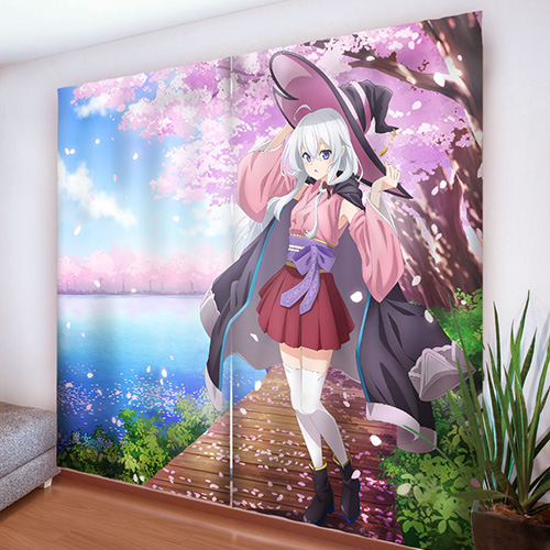 魔女の旅々]描き下ろしカーテン（イレイナ／桜）