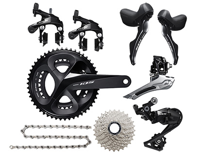 シマノ 105 R7000【ブラック】機械式コンポセット（2x11s） | SHIMANO