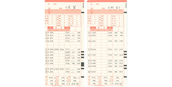 MX-3000｜コネクテッドタイムレコーダー（時間集計タイプ）｜勤怠管理