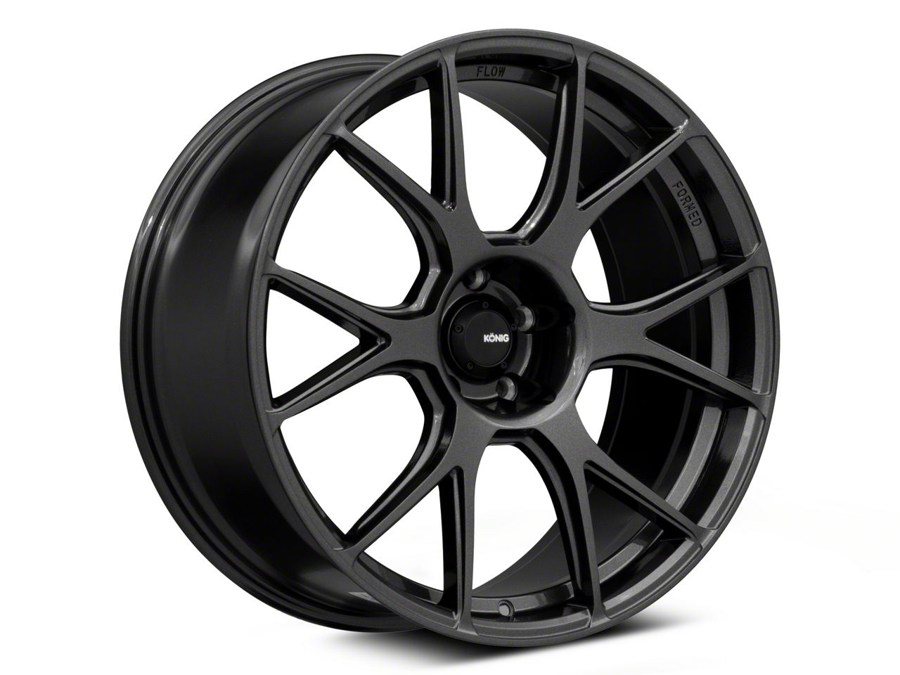 Konig Challenger Ampliform Dark Metallic Graphite Wheel; Rear Only