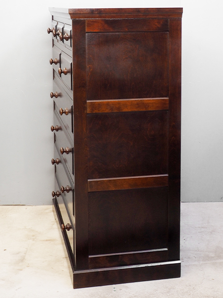 ✿ 昭和レトロ ✿ 北海道民芸家具 カバ無垢材 電話台 サイドチェスト ホクミン 0000000027452_IHCHwjC.jpg