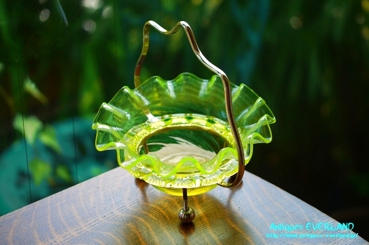 ボヘミアン ウラン/ヴァセリンガラス ジャムコンポート