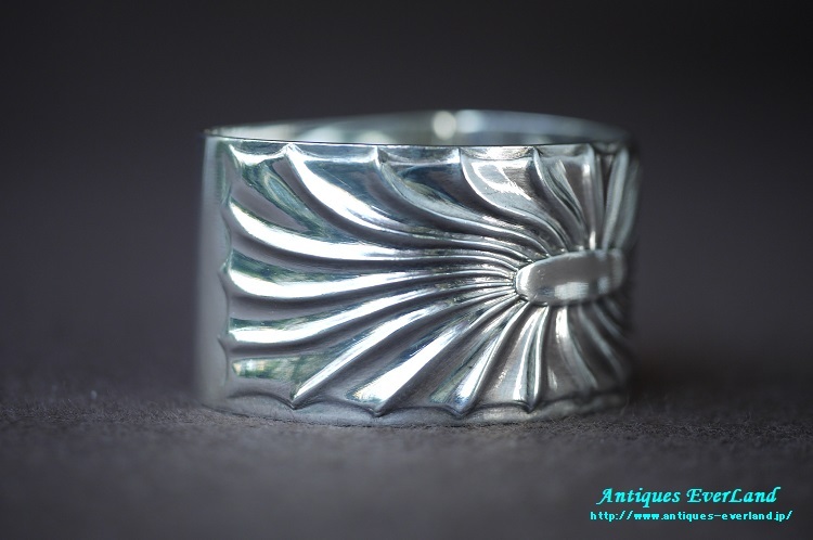 シルバー ナプキンリング 6名様分 昇日 太陽 光線