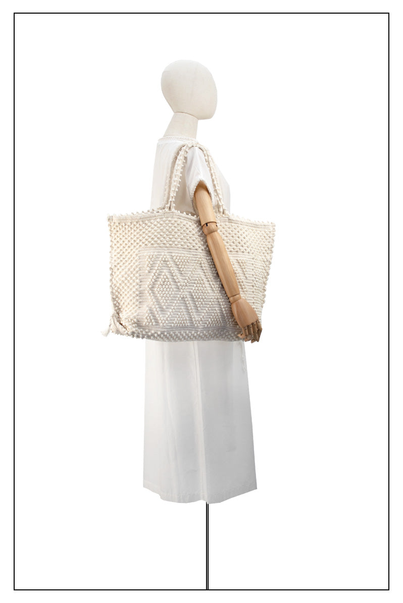 CAPRICCIOLI LARGE Rombi Tote - Sustainable handwoven large tote