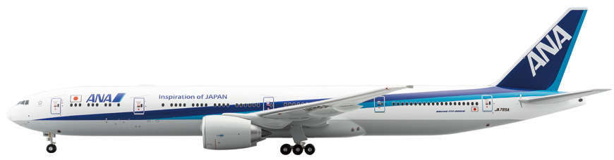 NH20166 1:200 BOEING 777-300ER JA795A 完成品（WiFiレドーム・ギア