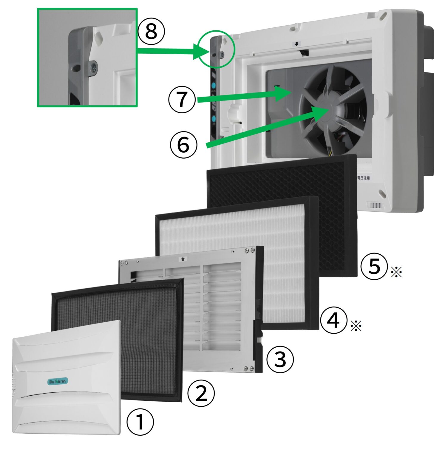 製品情報 | 壁掛/据置兼用 バイオミクロン BM-H101A | 空気清浄機