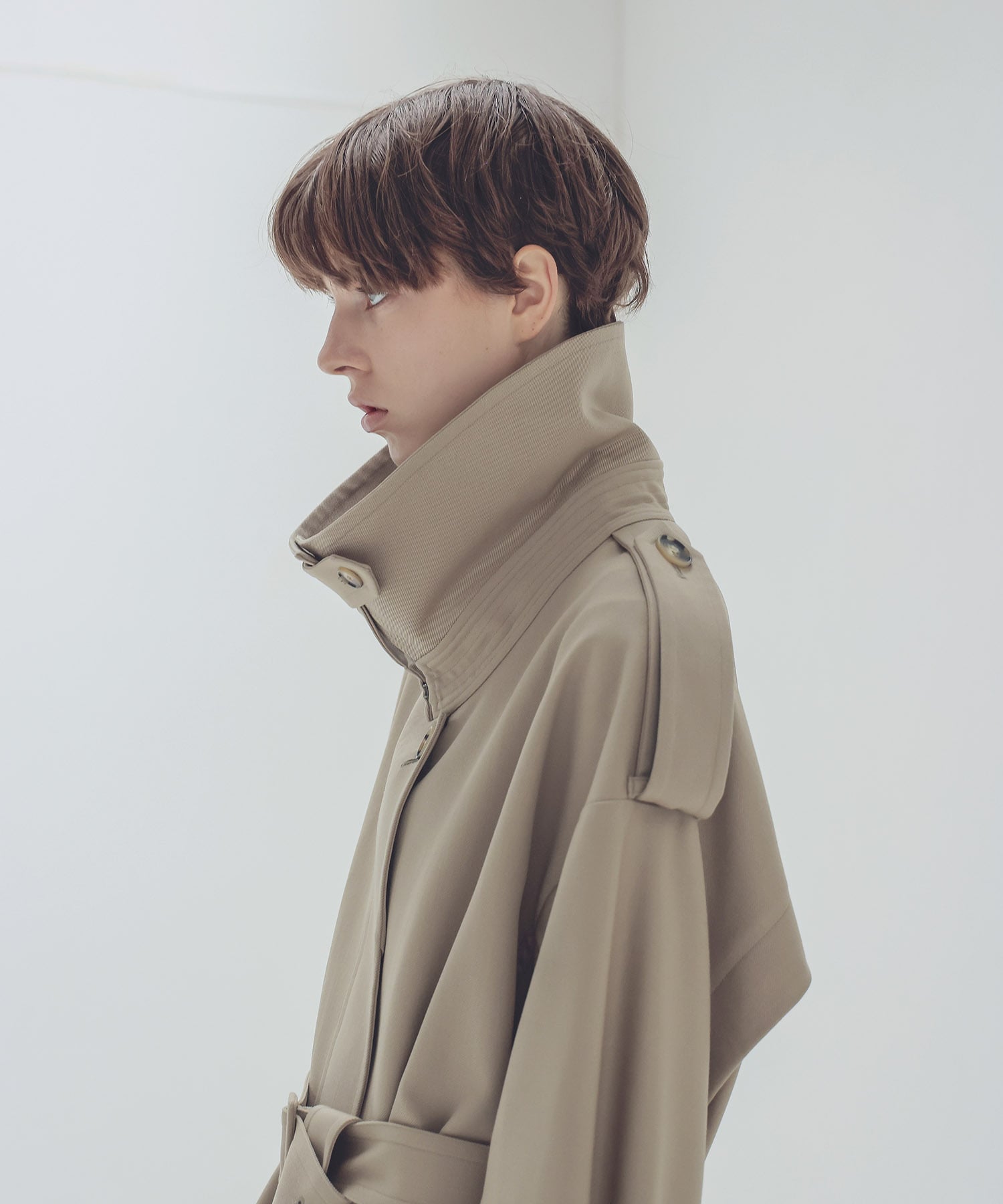 T/W big collor trench coat | AND ON JIONE STORE（アンドオン