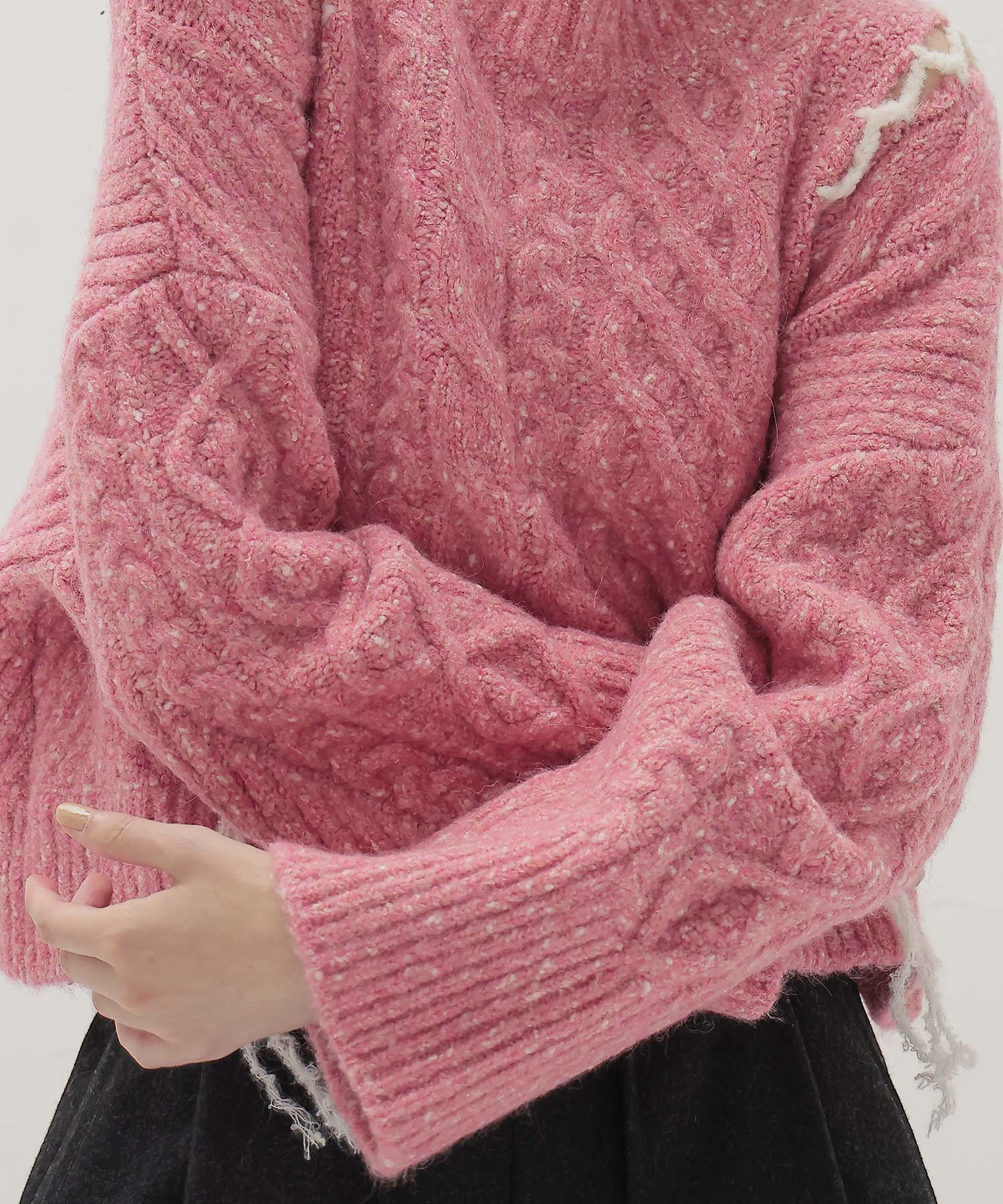 mix cable melange knit | AND ON JIONE STORE（アンドオン）ジオン