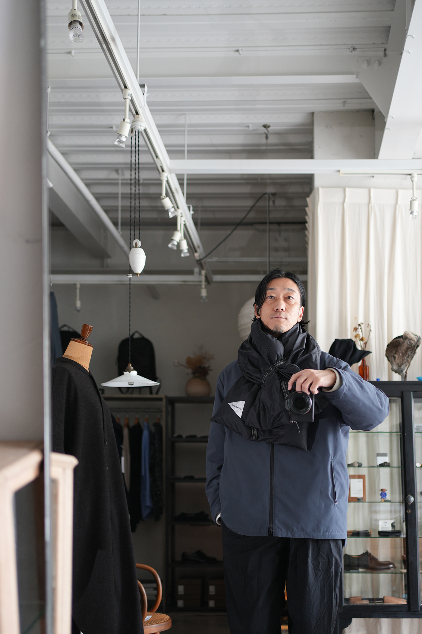 and wander」リップストップダウンマフラー | ANOTHER LOUNGE