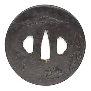 鍔：會津住正阿弥 | 日本刀販売の葵美術