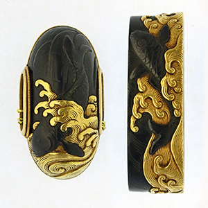 縁頭：筑前福岡住 松山久助（花押）（保存刀装具） | 日本刀販売の葵美術