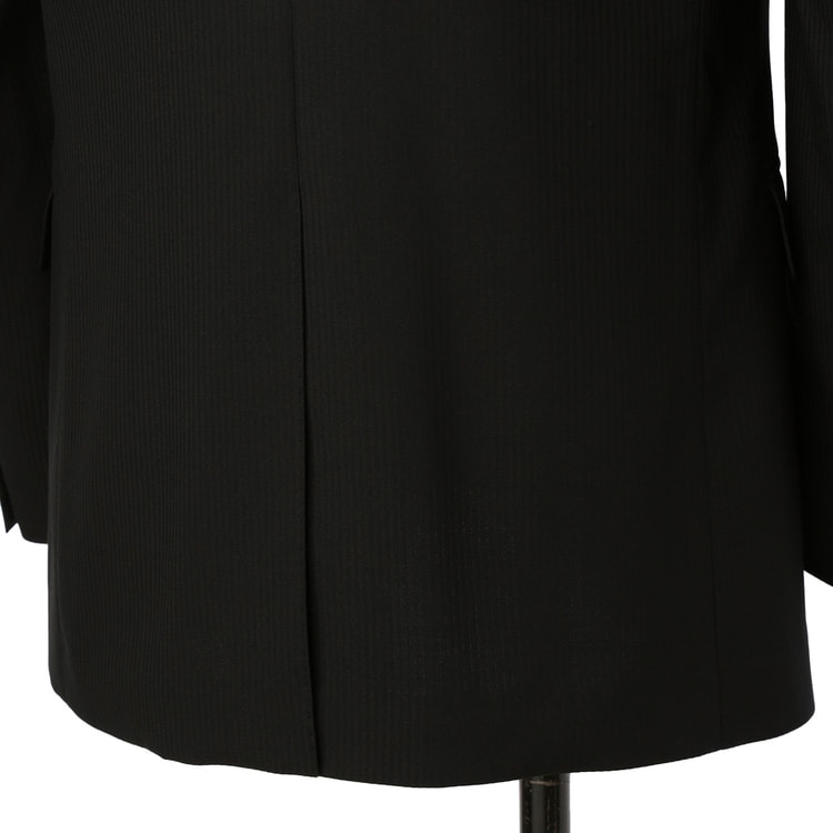 洗える ストレッチ スリーピーススーツ 黒シャドー LES MUES