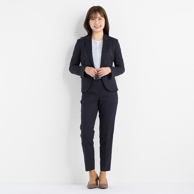 アウトレット】洗えるキレイスーツ 紺 テーラードジャケット
