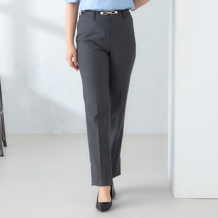 洗えるキレイスーツ 360°キレイ ストレートパンツ ミディアムグレー