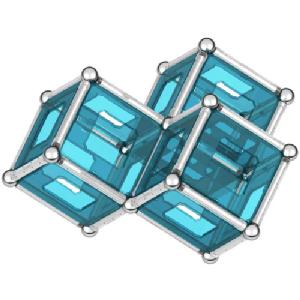 Geomag PRO-L Building Set, Blue and Silver Metal, 110 Pieces - Buy