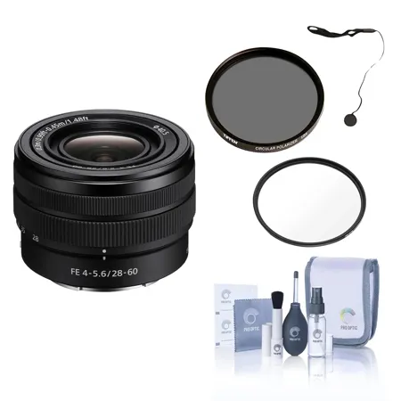Sony FE 28-60mm f/4-5.6 Lens, w/Tiffen 40.5mm UV & CPL Filters