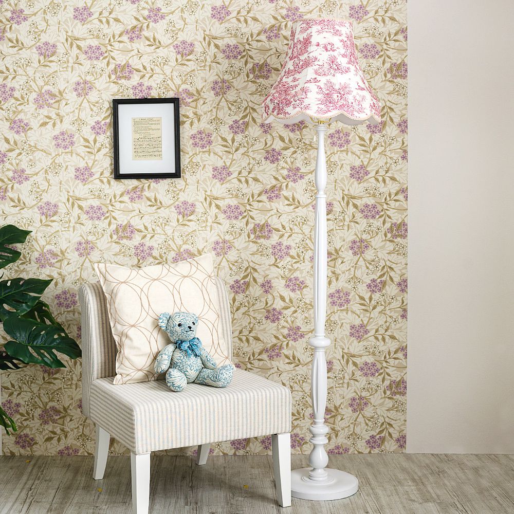 トワルドジュイ照明・パストラル「ファブリックシェードフロアランプ