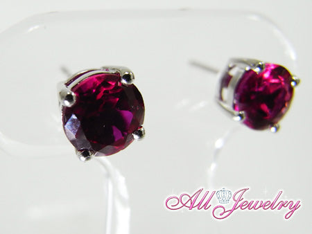 Lab ルビー・6mm一粒 ピアス （Lab Ruby Pierce)【即納】 – オール