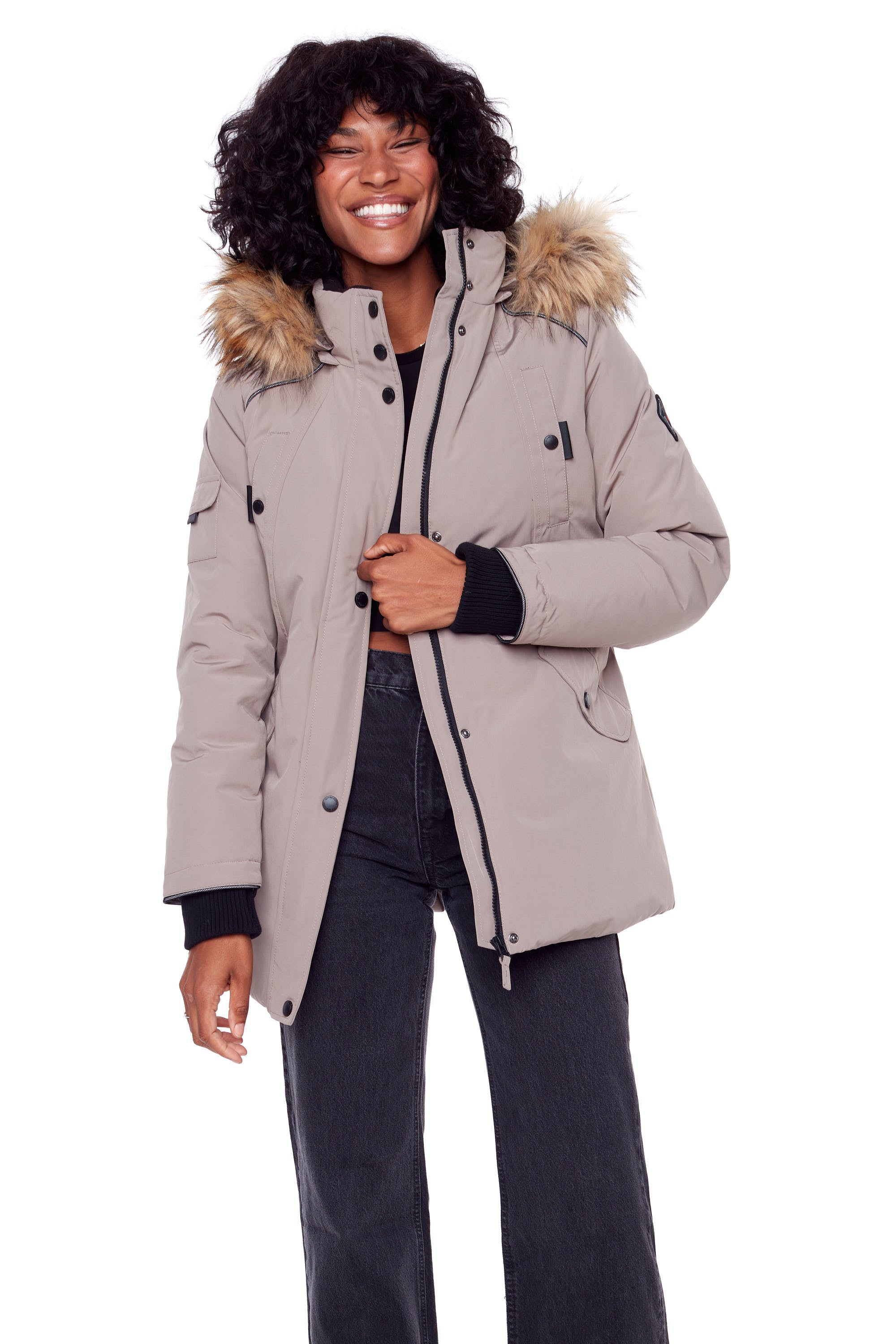 GLACIER | WOMEN'S VEGAN DOWN (RECYCLED) PARKA, TAUPE – Alpine North US