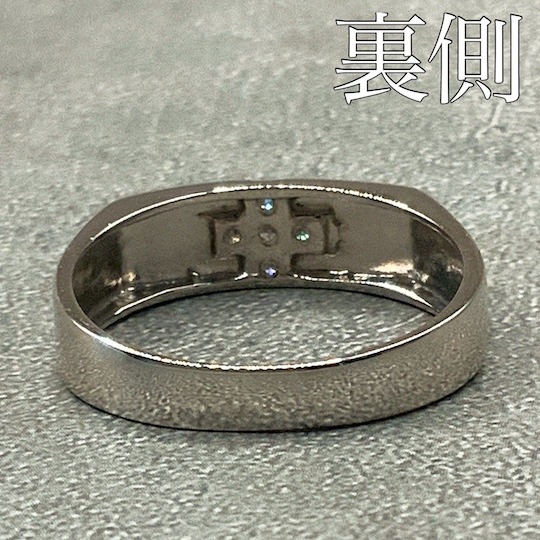 プラチナ900 ダイヤモンド クロス リング / Pt900 Diamond cross ring