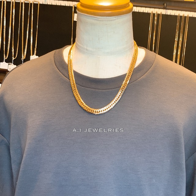 K18 Mカット トリプル 110g 55cm 喜平 ネックレス 品番 kmt-11055 Mcut