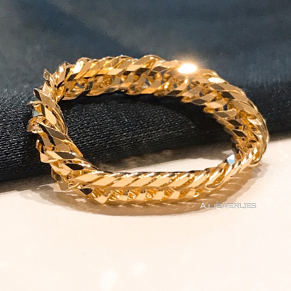 k18 18金 喜平 12面トリプル リング ソフトタイプ 4mm幅 /k18