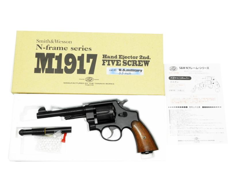 タナカ] S&W M1917 CAL.45 U.Sミリタリー 5.5インチ ガスガン (中古)の