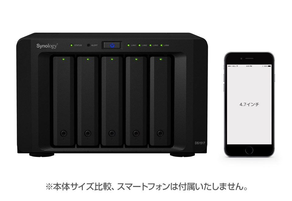 DiskStation DS1517 | Synology ビジネス向け 5ベイオールインワンNAS